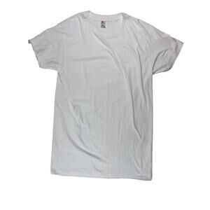 Vintage 90s Hanes Blank Undershirt Plain White Big & Tall Tee T-Shirt 2XL Long
